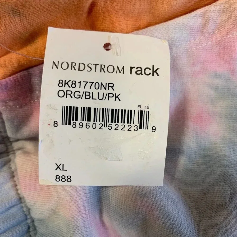 Freshman Girls Tie Dye Relaxed Cotton Short Sleeve Shirt‎ Shorts Set Size XL NWT